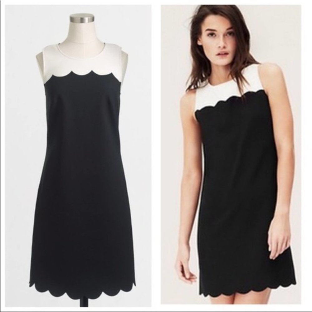 EUC J.Crew Scalloped Bodice Shift Dress B8305